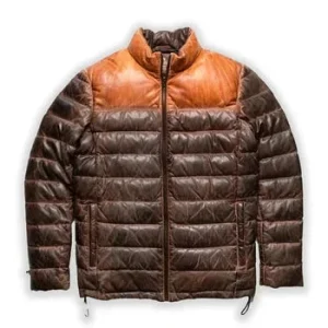Leather Puffer Jacket