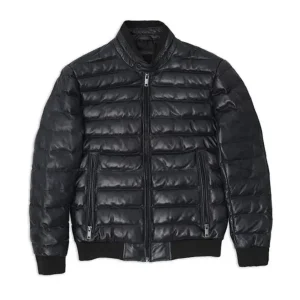 Leather Puffer Jacket